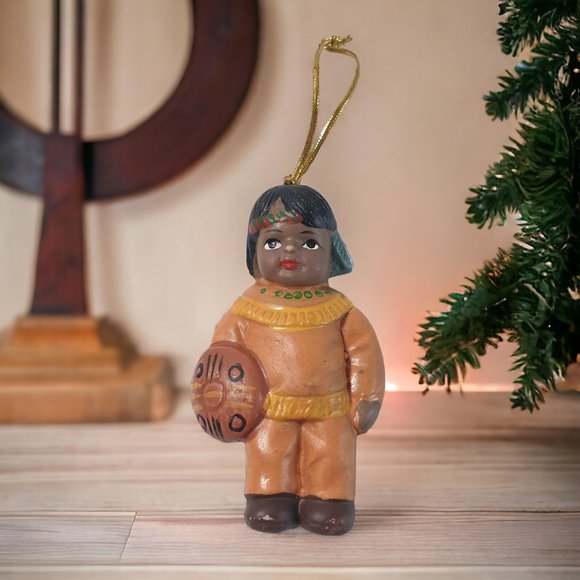 Vintage Ornament Southwestern Native American Hand Painted Plastic Tree (E) - Picture 1 of 4
